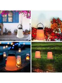 1 đèn lồng treo năng lượng mặt trời có chuông, đèn nến LED trắng ấm, đèn chuông và đèn LED kẹp trang trí ngoài trời làm quà tặng ngày lễ, quà tặng sinh nhật, trang trí lễ hội và trang trí tiệc - Nhiều màu - Xem 4