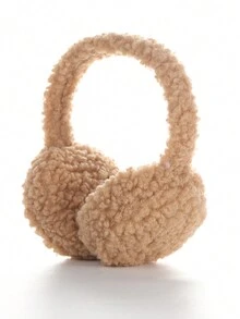 1pc Women Solid Color Fluffy Foldable All-Match Ear Muffs, Versatile And Warm - Multicolor - View 12
