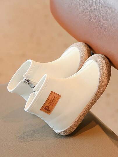 Children Boots, Short Boots For Boys/Girls, Comfortable And Fashionable,Soft Sole Anti-Slip With Zipper, Suitable For Spring & Autumn