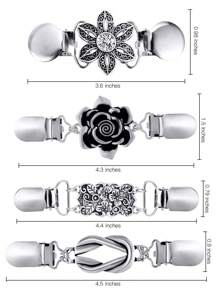 Vintage Sweater Cardigan Collar Clips For Women, Waist Cincher Clips ,Dress Shirt Brooch Clips, Brooch Clips For Clothing