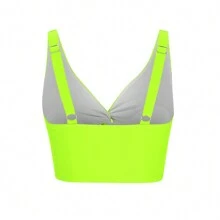 Women's New Neon Green Front Twist Bikini Swimwear Top Summer