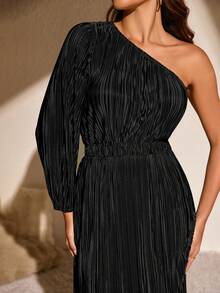 New Elegant Half-Sleeve Black Evening Dress, Fashionable And High-Quality - Black - View 3