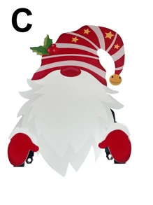 1pc Kim loại hàng rào nhìn trộm Giáng sinh - Nhiều ông già Noel và chú lùn dễ thương để lựa chọn cho trang trí sân vườn, biển báo sân ngoài trời để thêm không khí lễ hội vui vẻ, quà tặng trang trí tiệc Giáng sinh - Nhiều màu - Xem 9