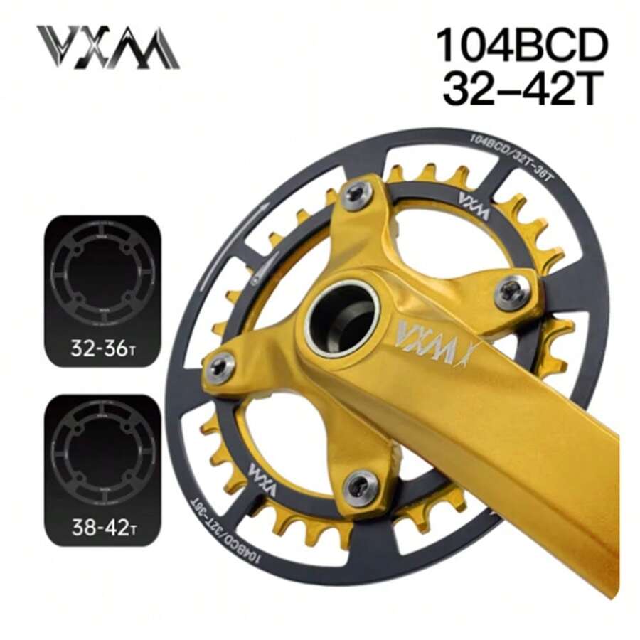 104BCD 山地自行车链轮保护器 链轮保护器 链轮防撞保护器 铝合金曲柄组保护器 - 黑色 - 查看 1