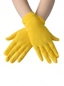 A Pair Of 22cm Milk Silk Elastic Short Riding Gloves, Suitable For Clothing Cosplay, Performances, And Fashion Decoration Holiday Gloves