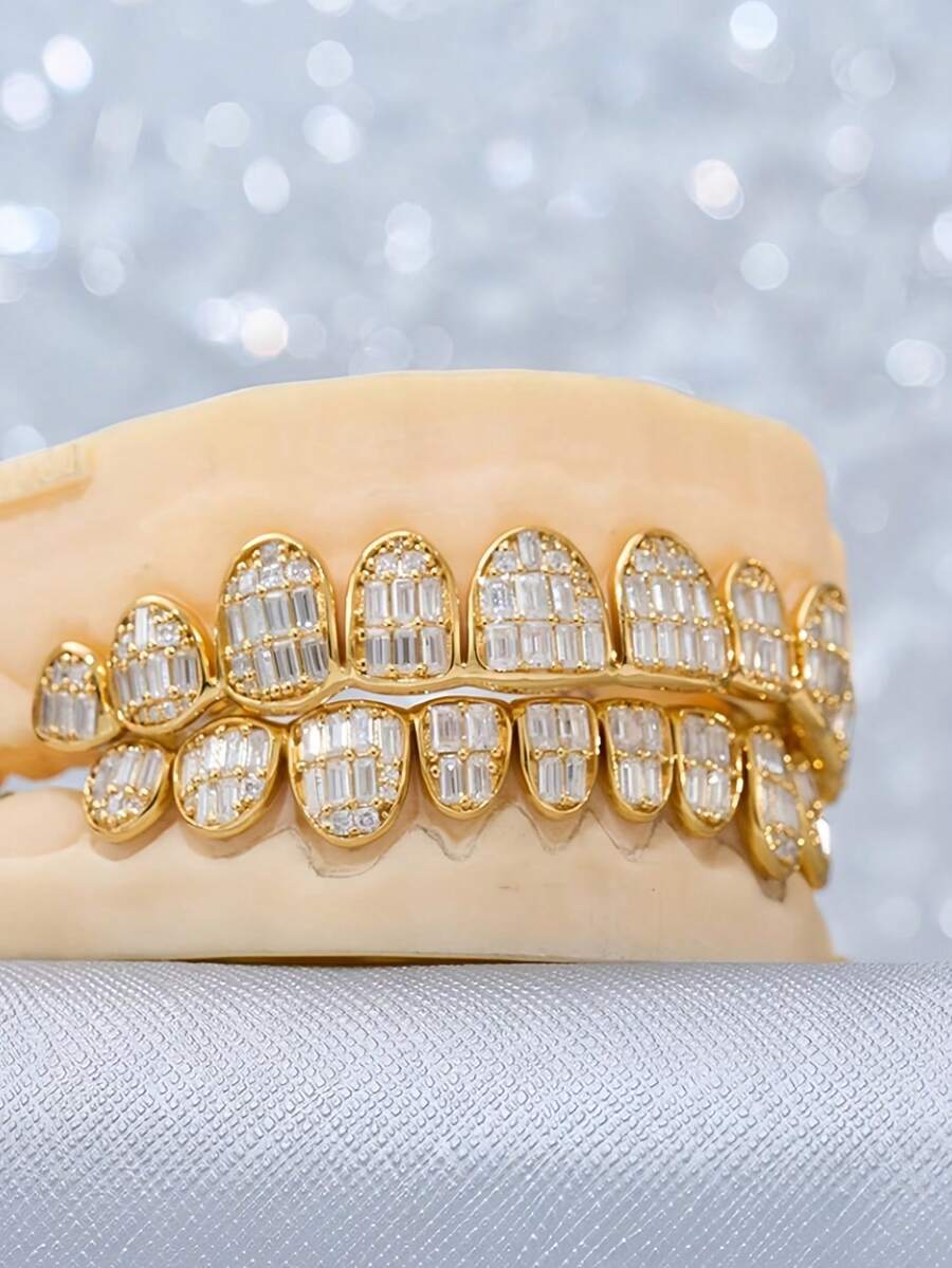 THATBOY 1 件/2 件 Blingbling Rapper Cospalyer 10/20 牙齿矫正器，适合男女，万圣节吸血鬼牙齿装饰，身体首饰，适合男士派对佩戴牙齿装饰，派对礼物，Supershine Rapper 珠宝角色扮演者服装配饰圣诞新年情人节节日礼物