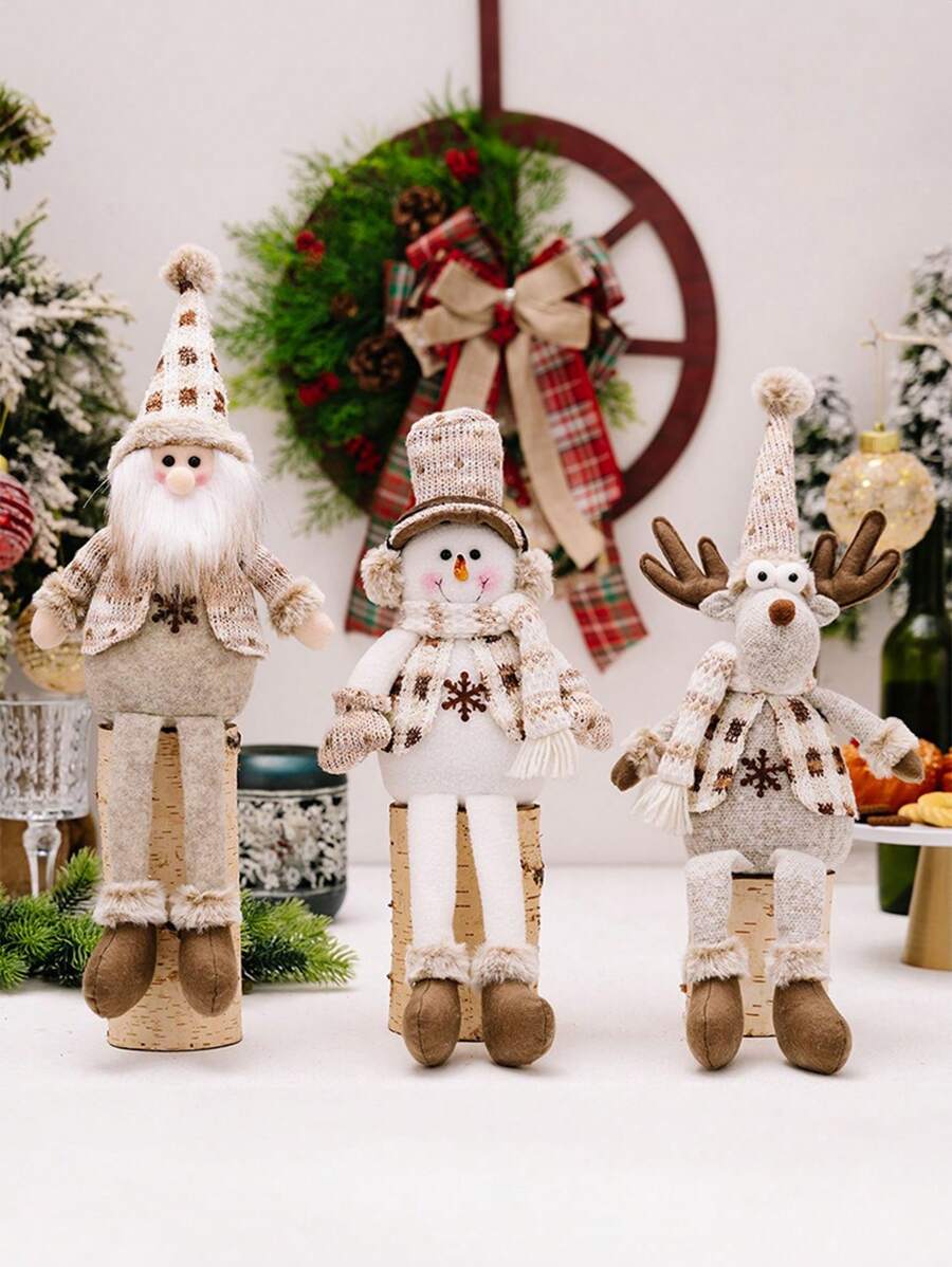 1pc Thanksgiving Knitted Decoration Decoration Atmosphere Decoration Old Man Snowman Elk Restaurant Desktop Window Decoration Decoration Decoration Home Decoration Best Gifts Birthday Christmas Decorations Room Decor Christmas