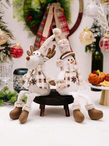 1pc Thanksgiving Knitted Decoration Decoration Atmosphere Decoration Old Man Snowman Elk Restaurant Desktop Window Decoration Decoration Decoration Home Decoration Best Gifts Birthday Christmas Decorations Room Decor Christmas