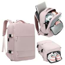 Travel Backpack For Airplane Cabin For Vueling, Ryanair | Waterproof And Spacious Hand Luggage With Shoes Compartment. Anti-Theft Multifunctional For Travel And Getaways.Backpack For Travel | Colorful Backpacks With Hand Grip For Travel | Multiple Pockets Army Assault Backpack 3 Day Bug Out Bag Hiking Backpack For Camping. - Rose Red - View 1