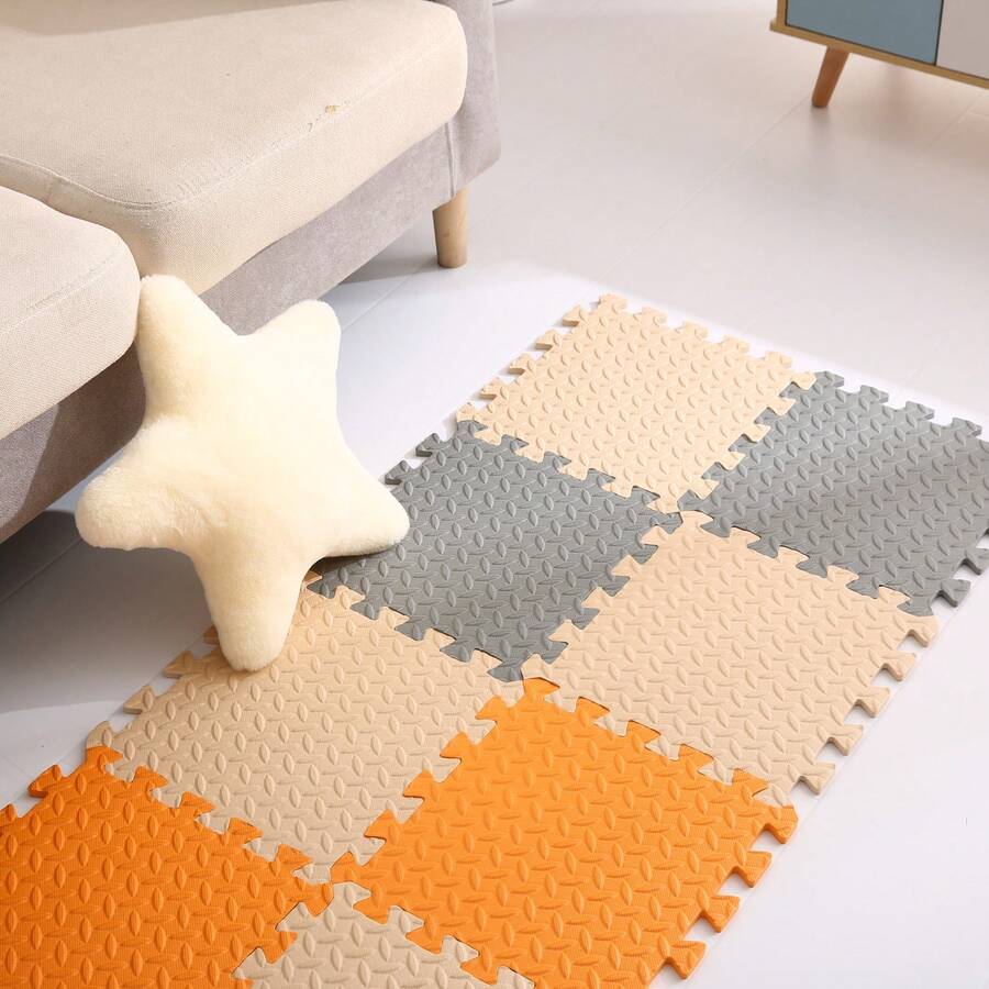 30*30*1cm (8Pcs/Set), MultiColored Play Mat For Baby, EVA Interlocking