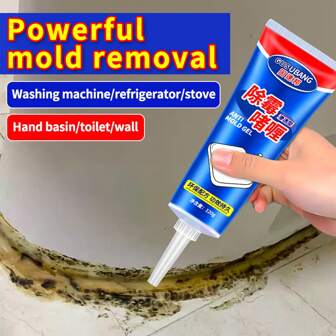 1/2pcs Mold Removal Gel, Home Use On Kitchen, Fridge, Washing Machine Rubber Seals, Toilet, Sink To Clean Mold And Mildew