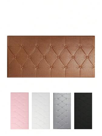 מדבקת קיר תלת מימדית מעובה במיוחד מקצף רך 1 יחידות, עיצוב פשוט בצבע אחיד, מתאים לראש מיטה, עיצוב חדר וסלון, קל להדבקה, שילוב חופשי, אידיאלי לשיפוץ חדר