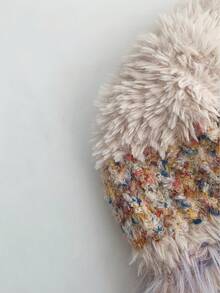 1 件装多巴胺女士保暖渔夫帽，秋冬季，百搭彩色彩虹拼布毛绒绒护耳针织渔夫帽，复古蓬松拼布甜美针织帽，保暖护耳防寒百搭渔夫帽 - 彩色 - 查看 8