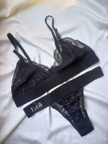 Kit 3 Lingerie Sets Sexy Lace Panties And Bras Without Underwire Estili Lingerie - Nhiều màu - Xem 4