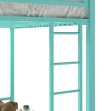 HOOMIC Twin Loft Bed Frame For Juniors & Adults, Heavy Duty Metal Loft Bed Twin Size With Full-Length Safety Guardrail & Removable Ladder, Space-Saving, Noise Free, Matte Black * Bed Frame Queen Queen Bed Frame Bed Frame Full Full Size Bed Frame King Size Bed Frame Twin Bed Frame Room Decor Home Decor Christmas Decor Bedroom Decor Valentine Day Decor Storage Living Room Decor Furniture House Decor