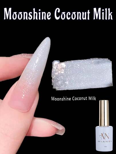 MIANEL 12ML Autumn And Winter Moonlight Coconut Milk White Gel Nail Polish Top Shiny At Night Include Top Selling Colors White Pink Blue Gel Polish 2025 New All-Match Sparkling Diamond Glitter Nail Polish Perfect At Nail Art Salon Use White Nails Christmas Nails Halooween Nails Autumn Nials Nail Supplies