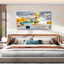 Canvas Wall Art For Living Room Bedroom Office Large Landscape Snowy Mountain Wall Art Kitchen Nature Sunset Village Cit - 帶框-16x24英寸 - 查看 4