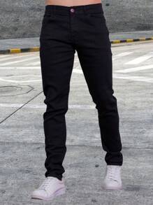 Kit 2 Men's Jeans Zipper Lycra Jeans Color Medium Black Stretch Manufacturers Special Prices Direct - Nhiều màu - Xem 5