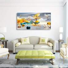 Canvas Wall Art For Living Room Bedroom Office Large Landscape Snowy Mountain Wall Art Kitchen Nature Sunset Village Cit - 帶框-16x24英寸 - 查看 3