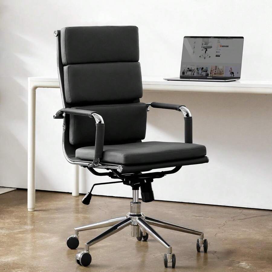 Office Desk Ergonomic Chair Leather Executive HighBack Modern