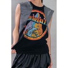 GRATEFULLY SILVER MEN'S TANK TOP WITH CUT-OUT SHOULDER - 黑色 - 查看 6