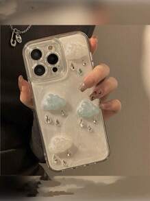 罕见云状水晶手机壳适用于 Apple 14 Pro Max、12 Pro、13/11/8 Plus/7 Plus，高端美学设计防水防震防摔防刮