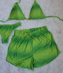 3-Piece Bikini Set Beachwear, Summer/End Of Year - 綠色 - 查看 2