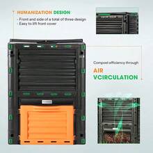 VIVOSUN Compost Bin 80Gal/300L Outdoor Composter Large Capacity Fertile Soil - 1 - View 3