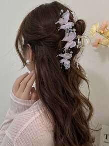 topshiny 1 件多层网状蝴蝶发夹，高品质时尚女士发饰发夹发夹发夹发夹发夹发夹秋冬发饰女士度假装女士 - 彩色 - 查看 15