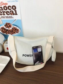 韩式简约风格休闲饺子单肩包，新款多功能通勤包，适合学生，万圣节，圣诞节，冬季，圣诞礼物，男士包，单肩包，侧包，男士包，斜挎包，趣味礼物，旅行，节日，感恩节，男士礼物，度假，徒步旅行，男士礼物，笔记本电脑，大容量，多功能，户外，便携，时尚休闲，学生，爸爸礼物，男朋友礼物，男士包，男士胸包，男士侧包，挎包，皮包，流浪包，臀包，托特包 - 白色 - 查看 2