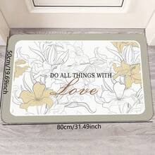 1 件防滑硅藻土浴室垫，超吸水快干柔软淋浴地垫，可机洗，厕所和卧室垫，家庭浴室地毯，厨房和洗衣房地毯 - 彩色 - 查看 4