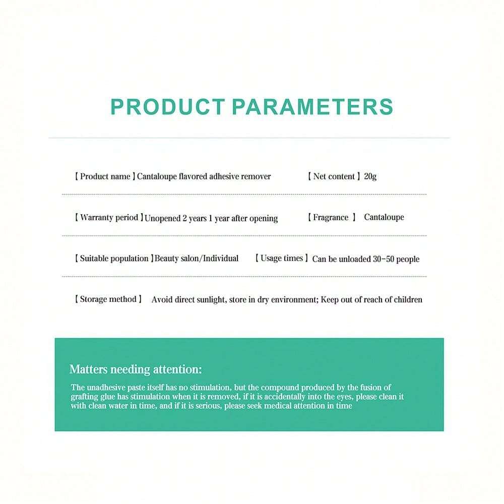 20g Removedor de Baixa Irritação, Remoção Rápida Para Extensões de