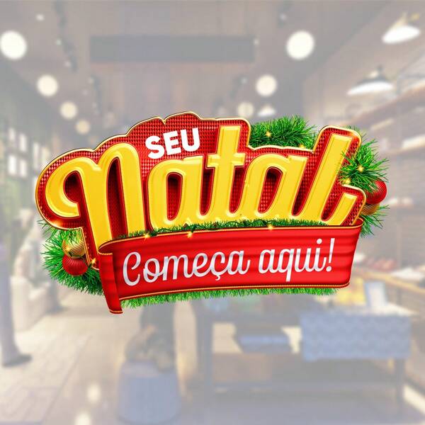 Adesivo decoração de natal para vitrine