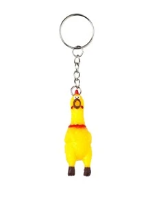 1pc/3pcs/6pcs Squeaky Screaming Chick Keychain, Novelty Funny Mini Rubber Squeeze Scream Chick Pendant, Creative Cute Cartoon Stress Relief Keychain, Gift For Keyring, Zipper Pull, Backpack, Car Keys, Wallet - Multicolor - View 11