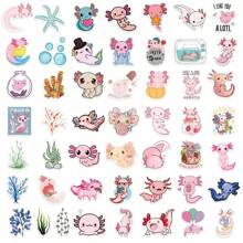 50pcs Cartoon Axolotl Salamander Doodle Stickers,Waterproof For Luggage,Guitar DIY,Popular Cross-Border Product,Axolotl,Stickers,Axolotl Stickers,Axolotl,Stickers,Axolotl Kids,Axolotl,Stickers,Dandys World - Default - View 3