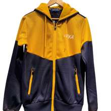 Sudadera Para Hombre Con Capucha Bolsillo y Cordones Casual Con Estampado Casual - Azul Marino - Ver 1