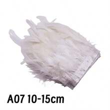 1M/39 Zoll Weißer Federn Besatz Schleife Handwerk DIY Kleidung Party Federschmuck Weihnachten Künstliche Federn Schmuckherstellung Hochzeit Handarbeit Dekoration