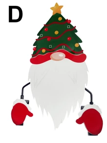 1pc Kim loại hàng rào nhìn trộm Giáng sinh - Nhiều ông già Noel và chú lùn dễ thương để lựa chọn cho trang trí sân vườn, biển báo sân ngoài trời để thêm không khí lễ hội vui vẻ, quà tặng trang trí tiệc Giáng sinh - Nhiều màu - Xem 11