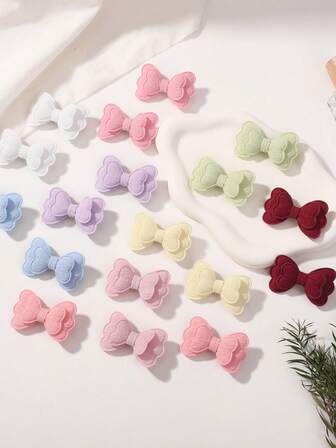 bilicaca 10/20 件/套 糖果色发夹 发夹 带可爱蝴蝶侧夹 适合女孩