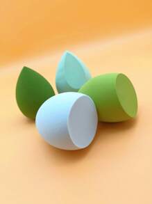 4pcs/Set Makeup Sponge Makeup Sponges, Teardrop Shaped, Soft, Won't Soak Up Powder, Expand When Wet, Suitable For Makeup, Touch-Ups, And Travel