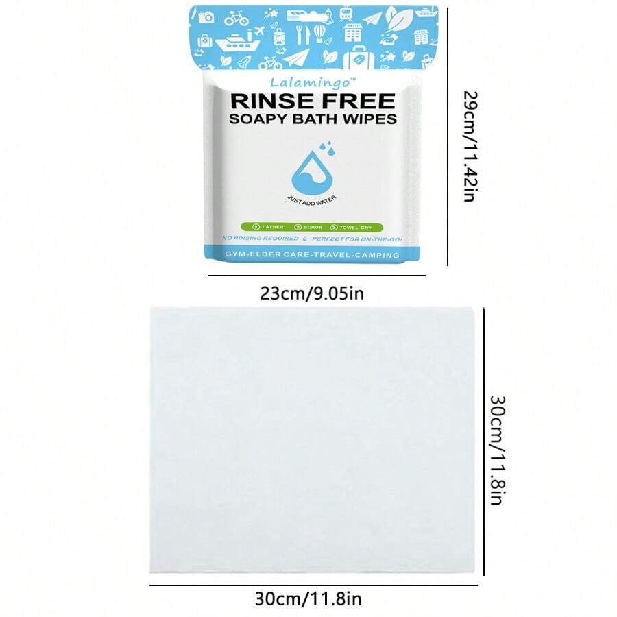 Disposable No Rinse Bathing Wipes For Senstive Skin 25 Pack AllIn