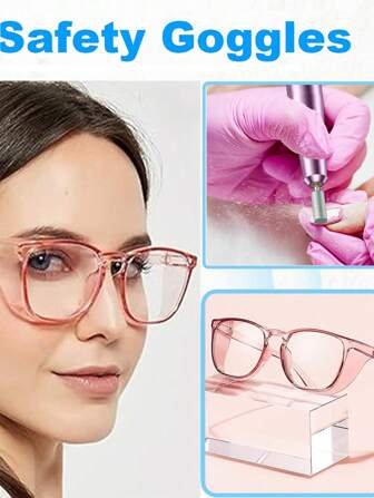 1pc/Fashion Goggles, Nail Tools, Windproof Goggles, Anti Pollen, Anti Fog, Anti Sand, Anti Dust, Anti Splash Male And Female Glasses,Nail Supplies,Nail Tools,Nail Art Tools,Back To School,Nails,Nail Tools For Press On Nails