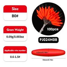PRO BEROS PROBEROS 100 Phao câu cá dành cho cá da trơn, Phao câu cá bằng bọt cứng sống động, Độ nổi mạnh để câu cá nước ngọt nước mặn, Hoàn hảo cho giàn câu cá da trơn Santee - Đỏ - Xem 16