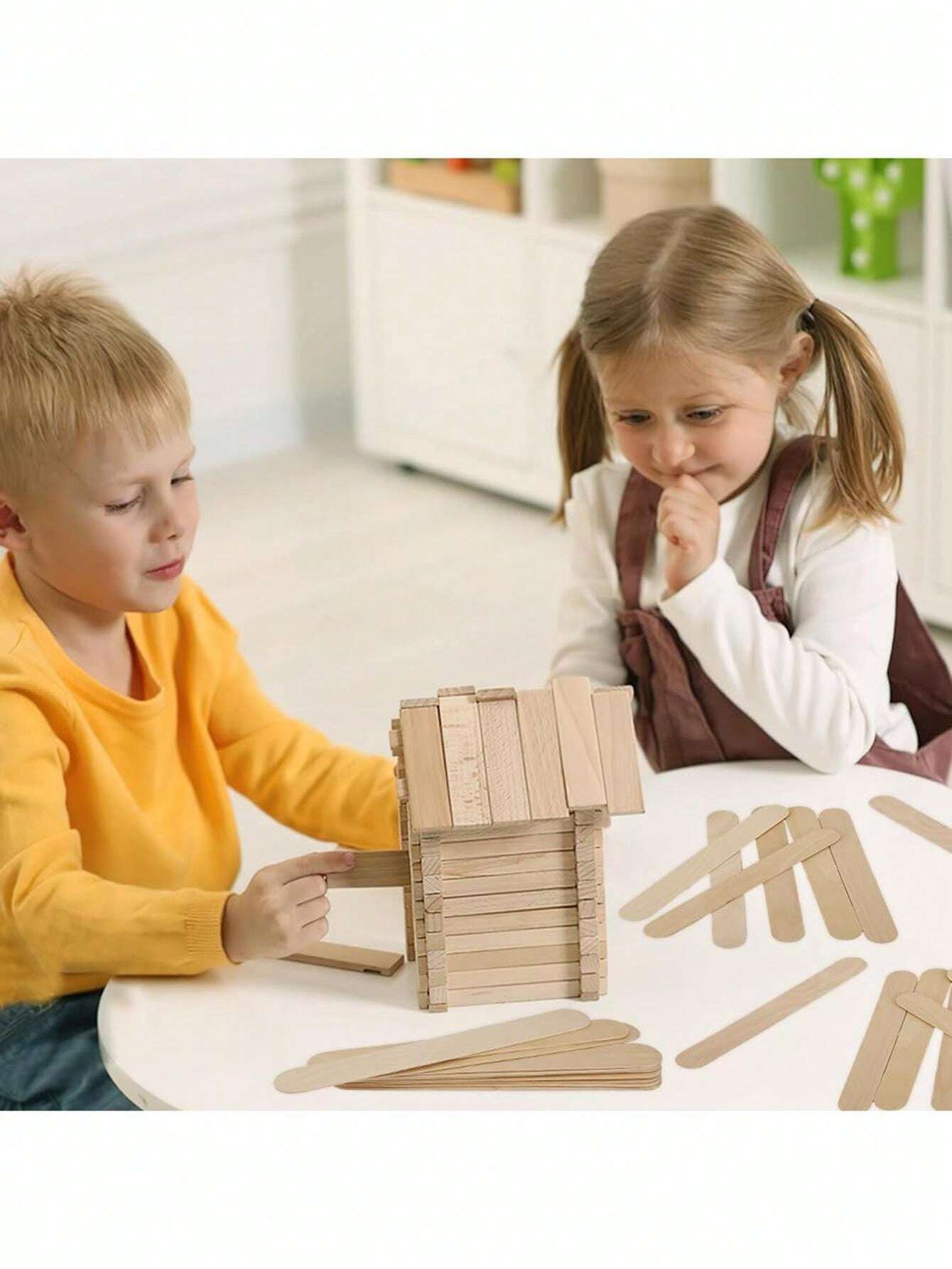 10PCS Jumbo Wooden Craft Sticks Popsicle Stick Wide Treat Ice Pop For
