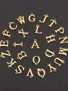 1pc Gold Ladies Elegant Heart Initial Pendant Necklace With Stainless Steel Chain Suitable For Casual Decoration The Perfect Gift For Mom Christmas Gift Valentines,Mom,Mother,Mother's Day,Gift