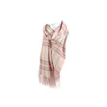 Soft Cashmere Feel Scarf - Classic Plaid Scarves For Men And Women - Kẻ caro màu hồng - Xem 10