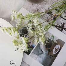 2 件装人造花假花散装人造花束丝绸花艺适用于家庭厨房卧室节日婚礼圣诞节派对装饰 - 多色 - 查看 11