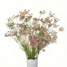 2 件装人造花假花散装人造花束丝绸花艺适用于家庭厨房卧室节日婚礼圣诞节派对装饰 - 多色 - 查看 3