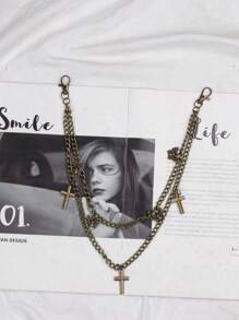 1 件女式复古棕色西式金属心形拼接腰带，Y2K Baddie 复古美学皮革腰带配蝴蝶链情人节情人节夏季、学校秋季、秋季、万圣节