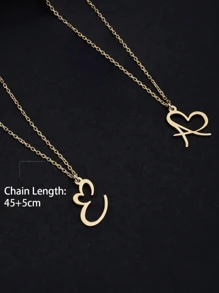 1 chiếc Dây chuyền đầu tình yêu bằng thép không gỉ mạ vàng vàng bạc dành cho nữ, thiết kế cá nhân hóa đơn giản, phù hợp với mọi loại trang phục, Giáng sinh và ngày lễ tình nhân là món quà hoàn hảo cho bạn gái Quà tặng sinh nhật cho mẹ Quà tặng Giáng sinh, Mẹ, Mẹ, Ngày của Mẹ, Quà tặng - Nhiều màu - Xem 3